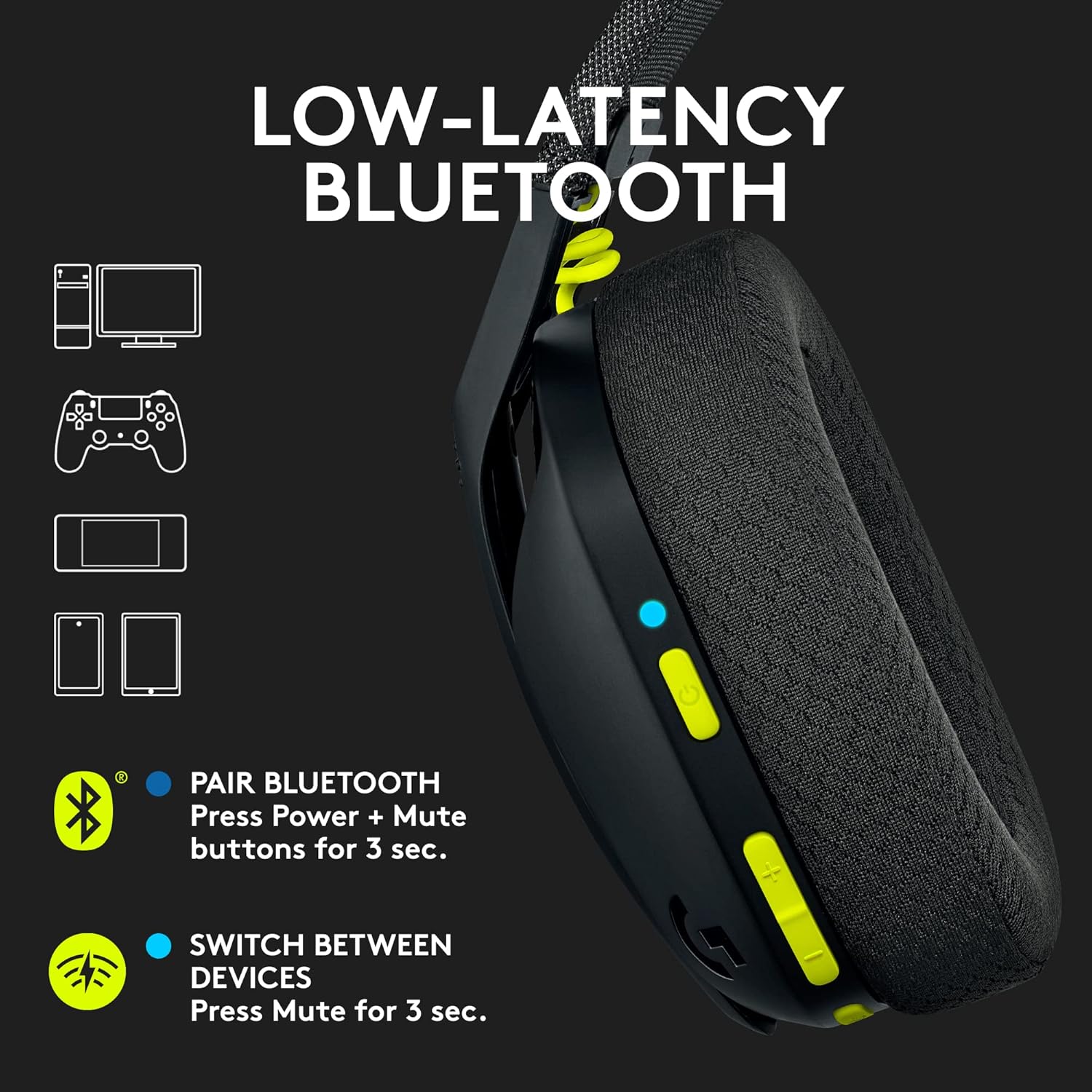 🎧 Logitech G435 Wireless Gaming Headset – LIGHTSPEED, Bluetooth & Ultra‑Light Comfort - Image 8