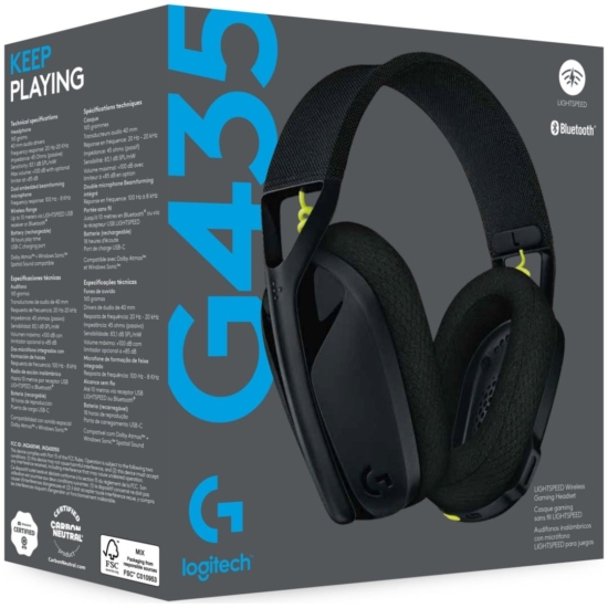 🎧 Logitech G435 Wireless Gaming Headset – LIGHTSPEED, Bluetooth & Ultra‑Light Comfort